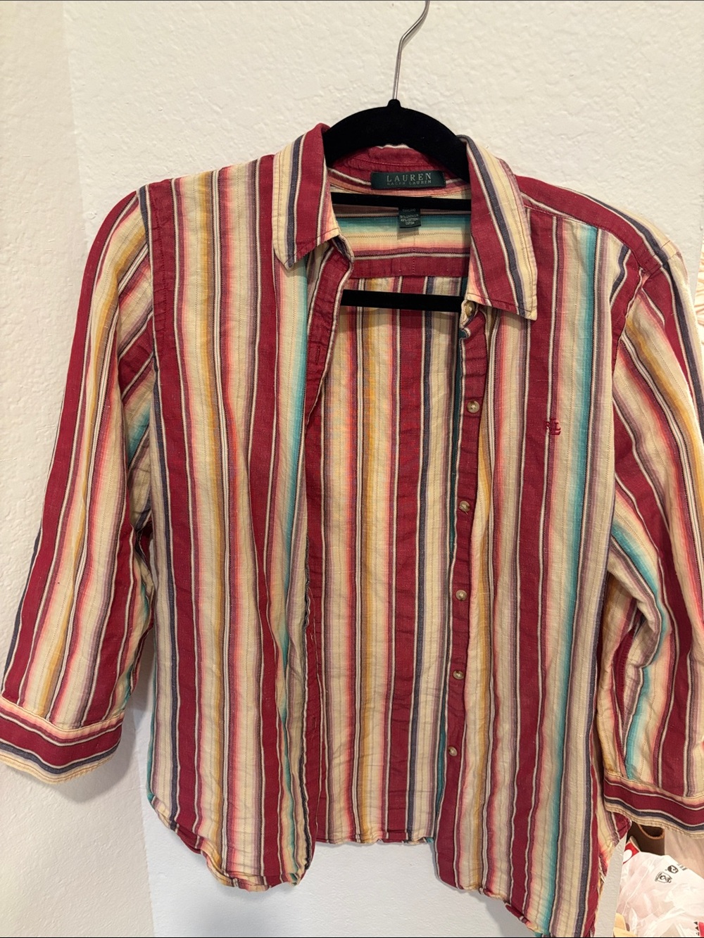 Ralph Lauren southwestern striped line cotton button down